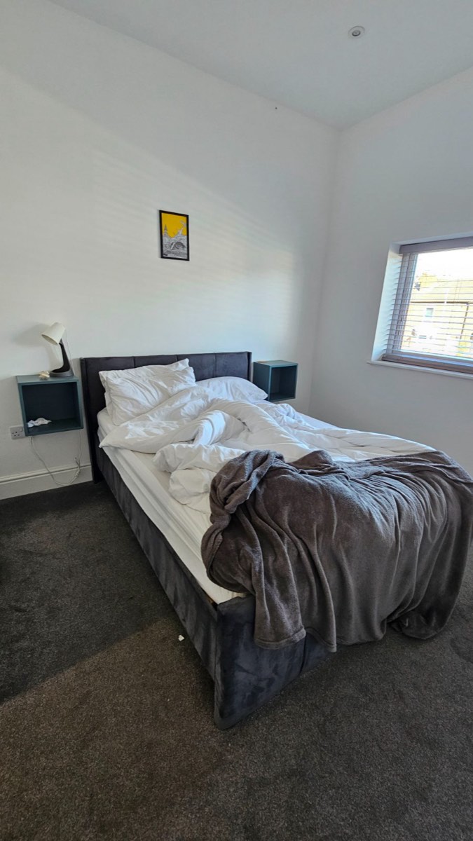 Bedroom before the clean